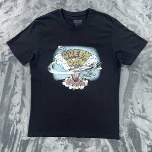 Green Day T Shirt Men M Black Dookie Album Cover Graphic Print Tee
